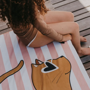 Serviette plage/piscine chat
