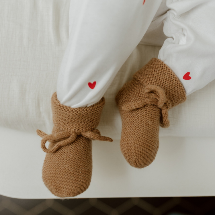 Chaussons tricotés - Caramel – Image 3