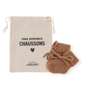 Chaussons tricotés - Caramel
