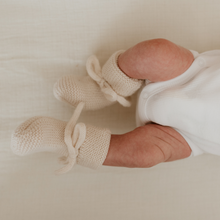 Chaussons tricotés - Crème – Image 2
