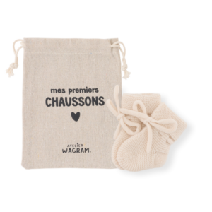 Chaussons tricotés - Crème