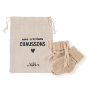 Chaussons tricotés - Sable